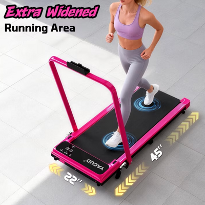 Foldable Walking Pad Treadmill with Handle Bar | 3.8HP