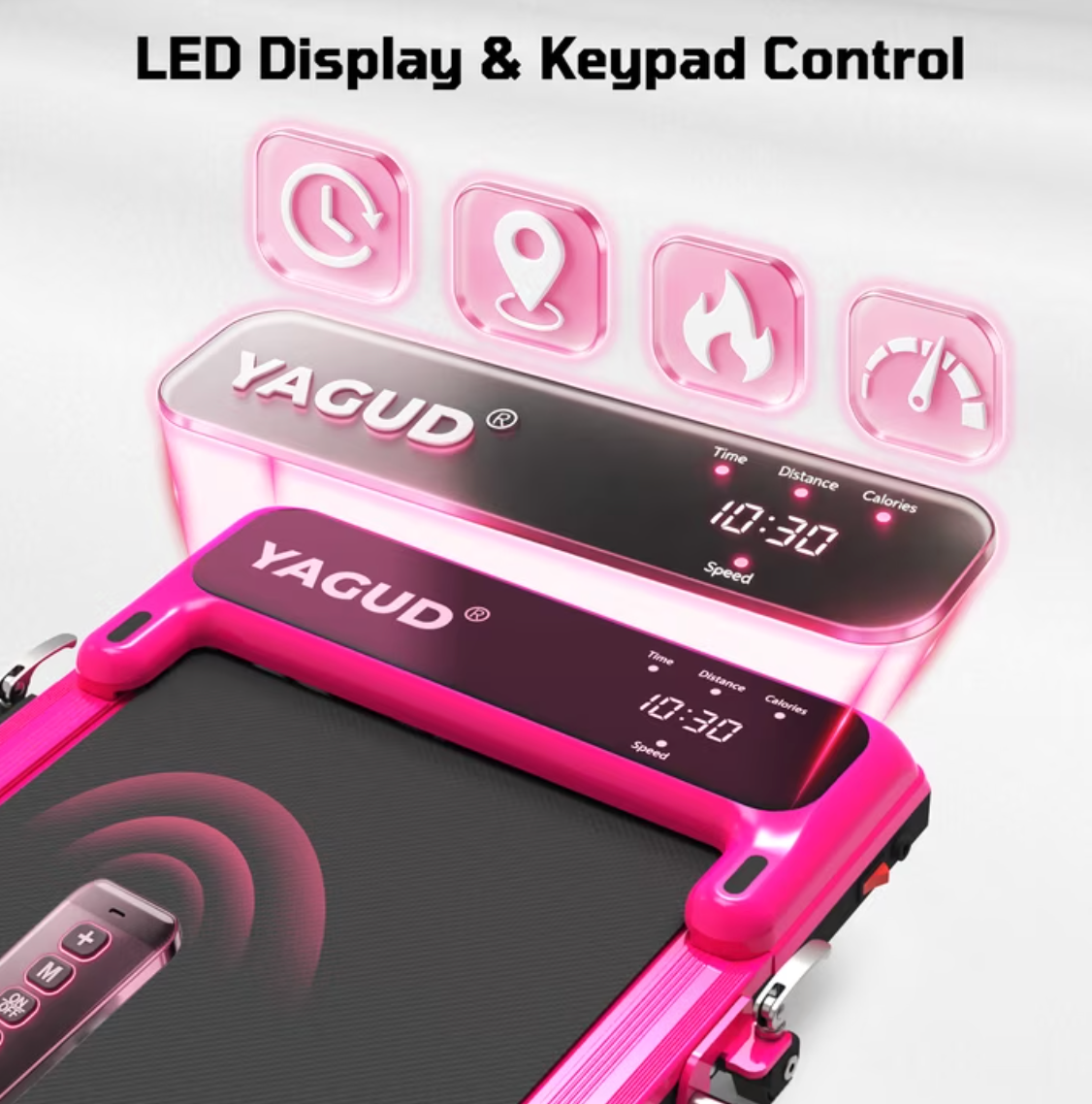 Foldable Walking Pad Treadmill with Handle Bar | 3.8HP