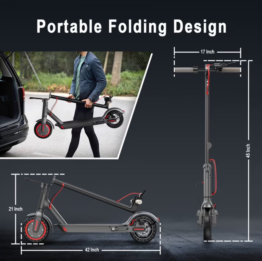 Foldable Electric Scooter for Adults | 350W, 21 Miles