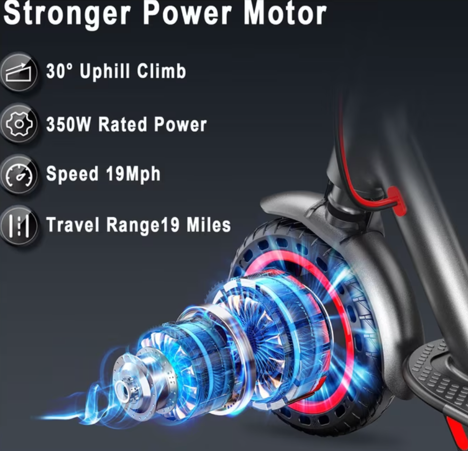 Foldable Electric Scooter for Adults | 350W, 21 Miles