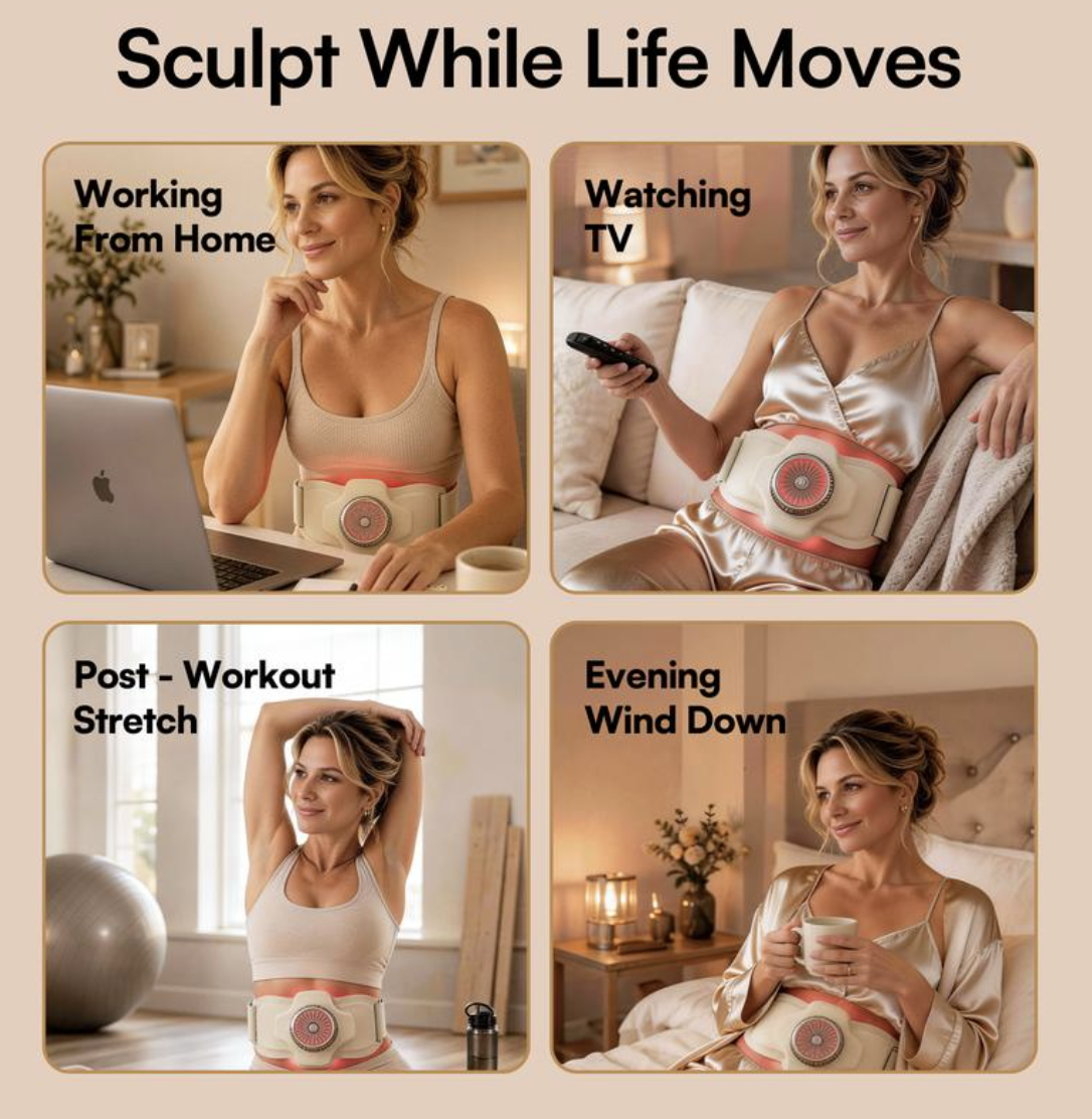 Wearable Heated Massage Belt — Soothing Heat & Vibration