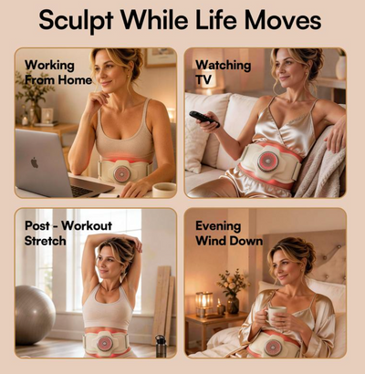 Wearable Heated Massage Belt — Soothing Heat & Vibration