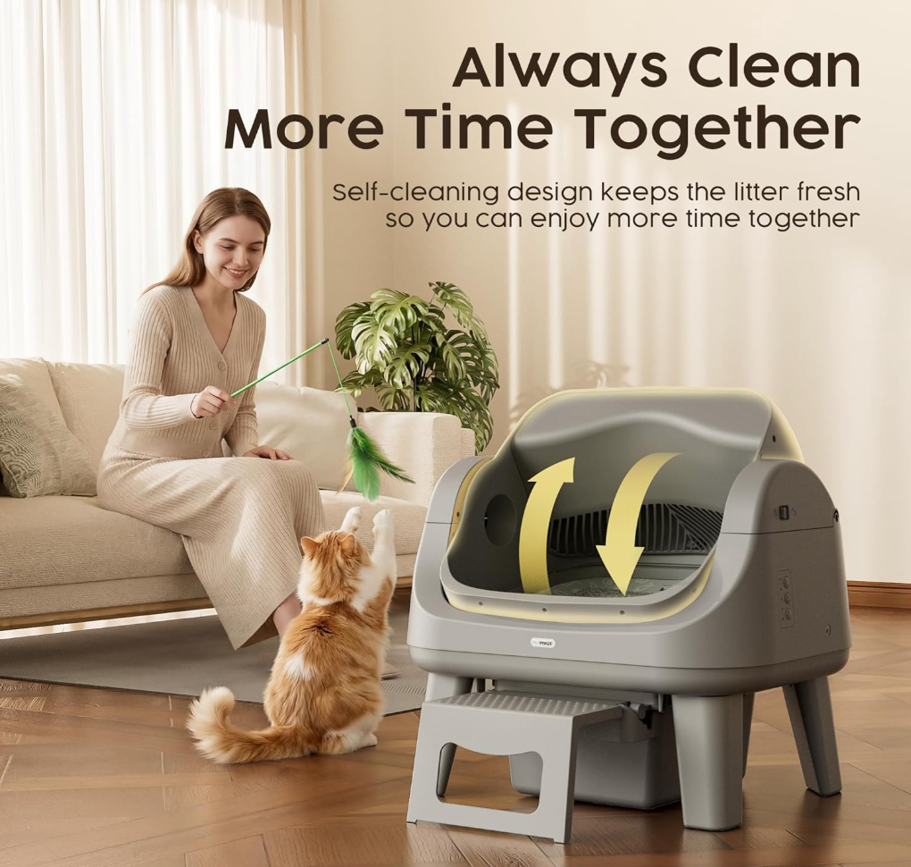 Automatic Self-Cleaning Cat Litter Box